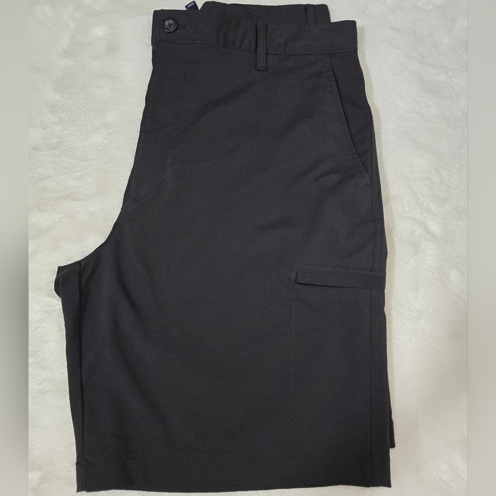 Chaps Mens Golf Shorts - Black Performance Comfort - Picture 2 of 10
